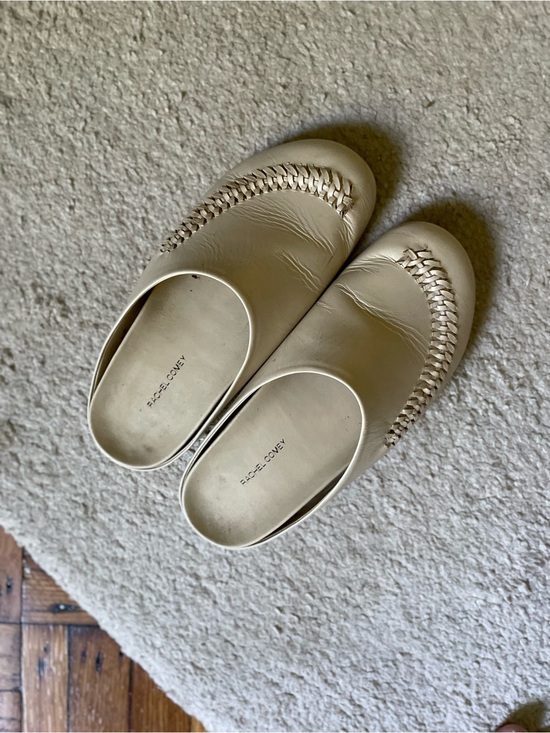 Rachel Comey Shoes - Rachel Comey Cream Woven Leather Slip-On Mules